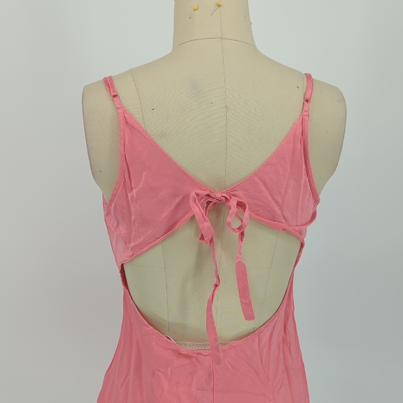 30107 Victoria Secrets Silk Satin Chemise Slip Pink size Small sexy sleep boho - Picture 4 of 8